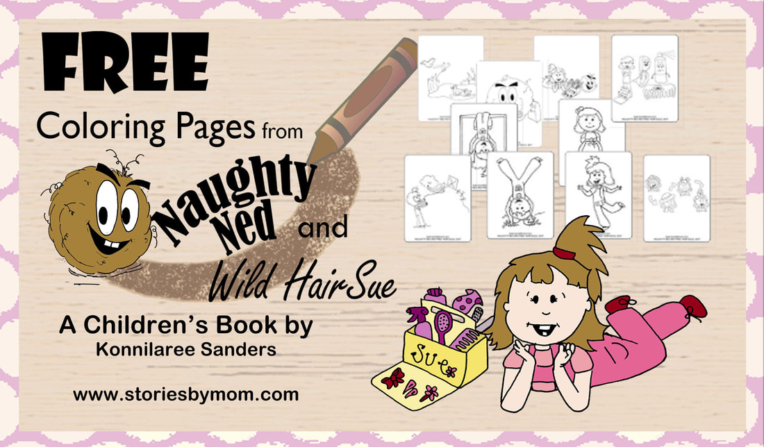 Naughty Ned and Wild Hair Sue Free Coloring Pages from www storiesbymom.com