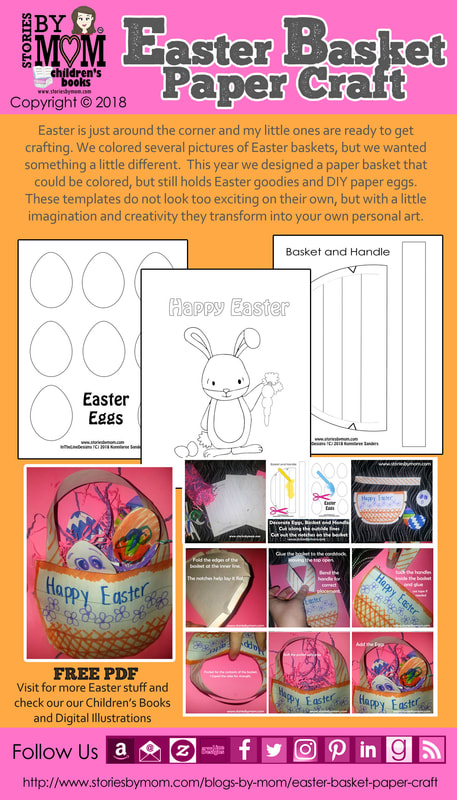 Easter Egg Basket Paper Craft from Stories by Mom Children's Books