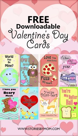 Free Valentine Day Cards from www.storiesbymom.com Children's Books by Konnilaree Sanders, “I Love You Beary Much” with Gummy Bears 