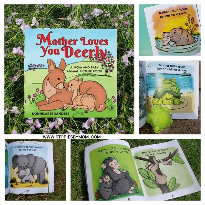 Mother Loves You Deerly a children's picture book with cute mom and baby animals