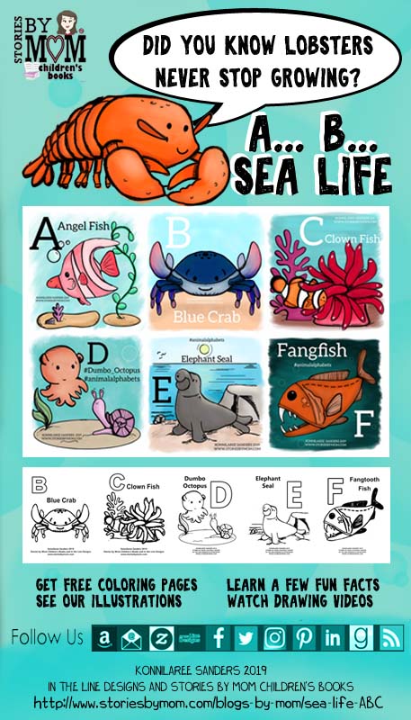 #animalalphabets #seacreatures #ocean #animals #digitalart #illustration #kidart #processvideo #coloringpage #funfacts 