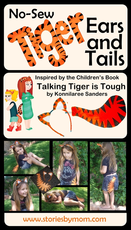 Talking Tiger No Sew Tiger Tail and Ears Costume from Stories By Mom Children's Book 